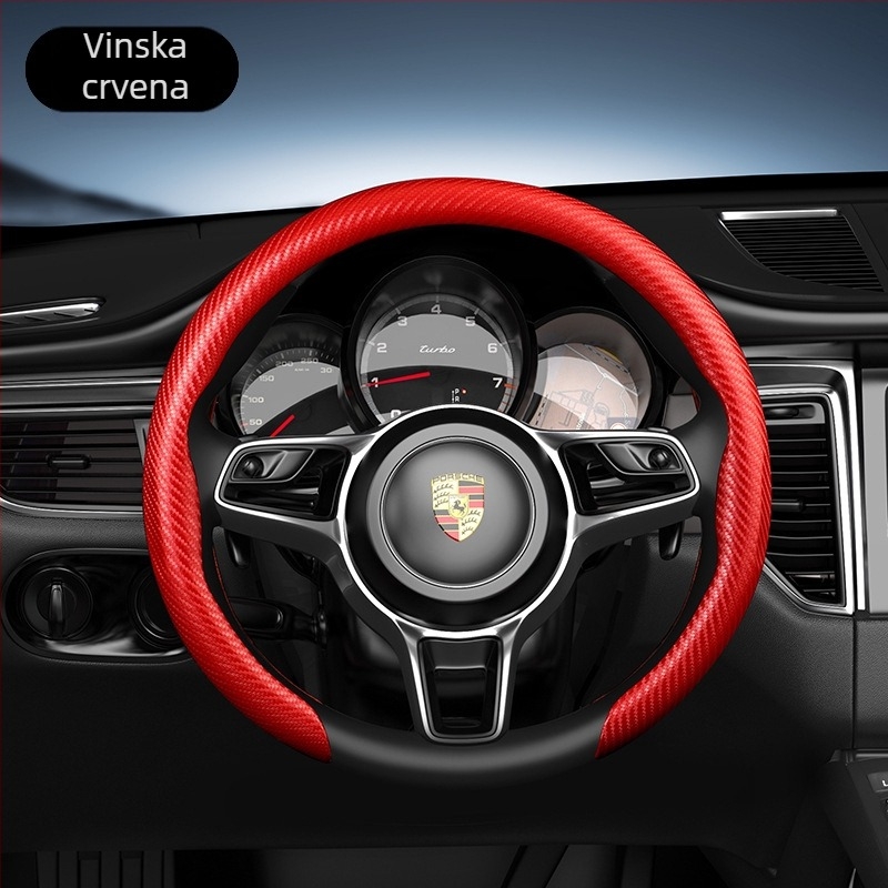 Navlaka za volan automobila - površina od sintetičkih vlakana, sve godišnje upotreba, univerzalna ugradnja, SHB, pogodna za opće marke automobila