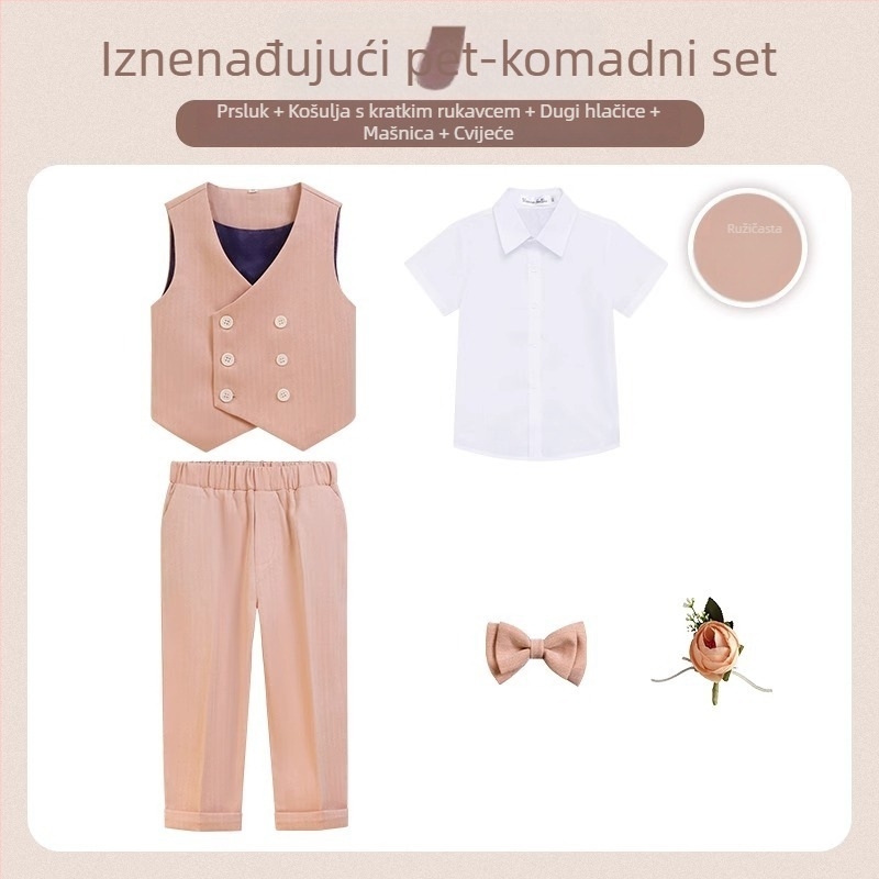 Set odijela za dječake, engleskog stila, za vjenčanja i klavirske nastupe, 70% poliester, za dob 3–8 godina