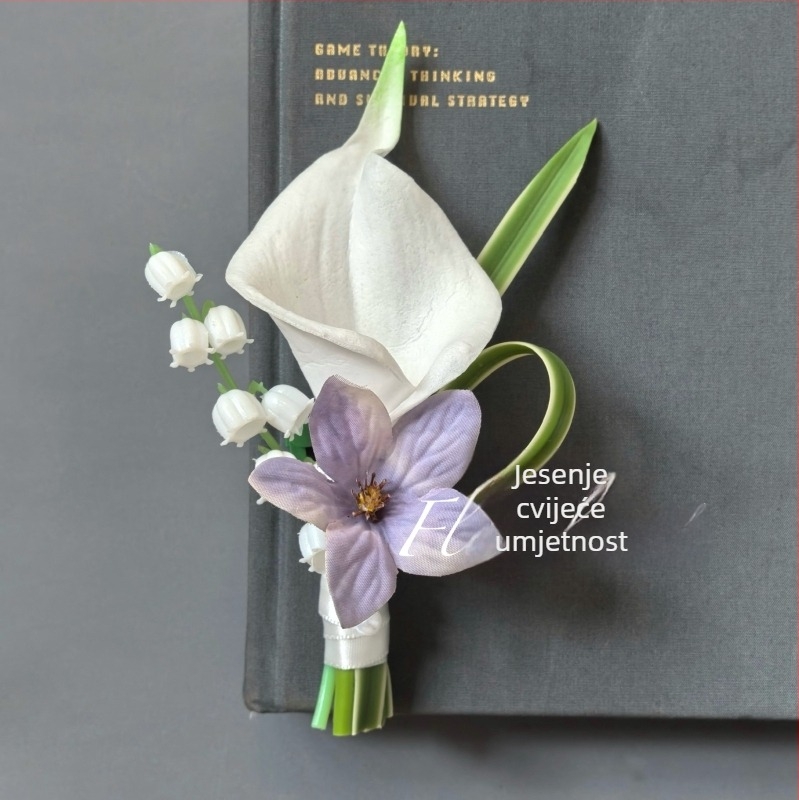 Set umjetnih cvjetova za vjenčanje – nevjesta i mladoženja, kuma i kumovi – rekviziti za fotografiju na vjenčanju (Brand: Drugo; Materijal: Drugo; Bez prilagodbe; Ispis logotipa nije moguć)