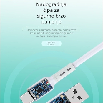 USB-C kabel za podatke s brzim punjenjem od 120W, duljine 1-2 m, za Android, Honor, Apple i Huawei