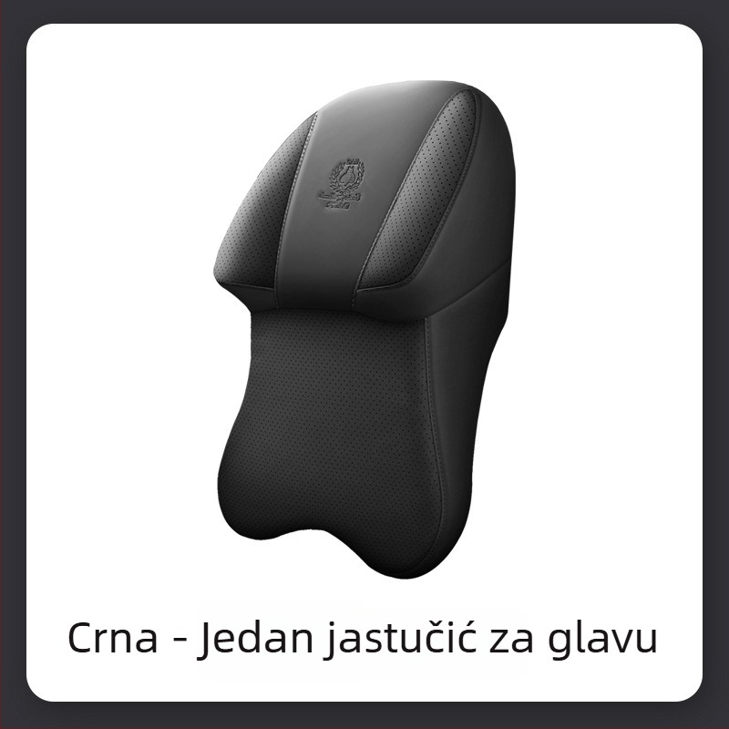 Auto jastučnica za vrat s memorijskom pjenom i umjetnom kožom | univerzalna prilagodba za sva vozila, za sve sezone, jednostavan stil