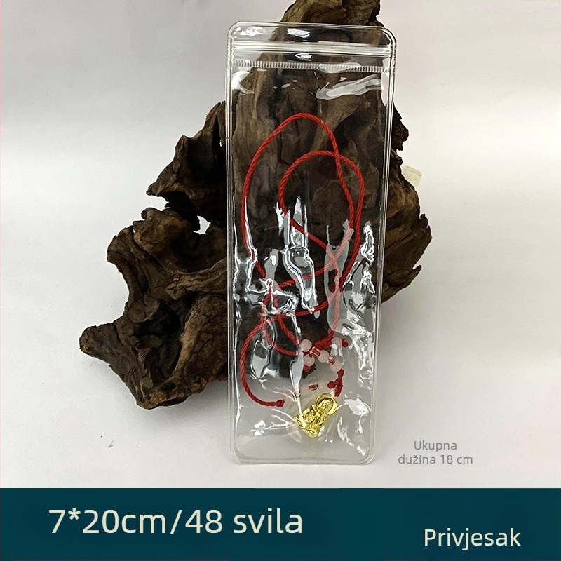 Prozirna debela PVC vrećica sa samouzavaranjem za pakiranje nakita i dodataka (PVC materijal; zatvaranje: samouzavaranje; pogodno za nakit, satove, ukosnice, četkice za šminku, češljeve)