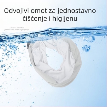 Jastuk za vrat od memorijske pjene u obliku U – za putovanja i ured, navlaka od poliestera, prijenosan