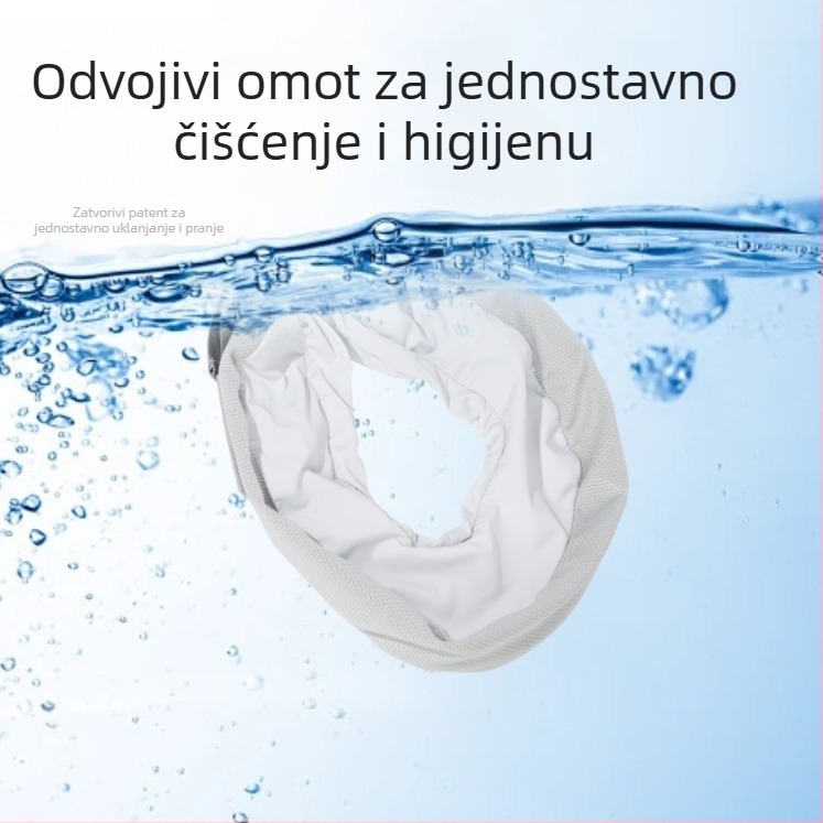 Jastuk za vrat od memorijske pjene u obliku U – za putovanja i ured, navlaka od poliestera, prijenosan