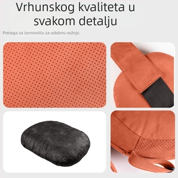 Automobilska jastučić za glavu s potporom lumbalnog dijela i zaštitom vrata – univerzalna prilagodba, vanjski materijal: deerskin, punilo: biocotton, za sve sezone, originalni stil