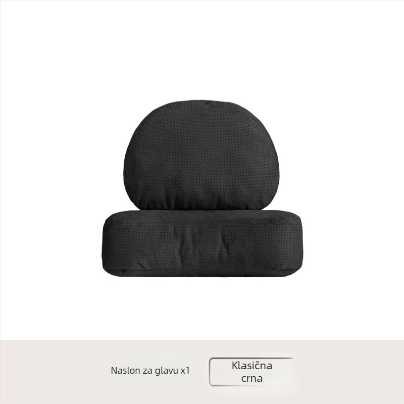 Automobilska jastučić za glavu s potporom lumbalnog dijela i zaštitom vrata – univerzalna prilagodba, vanjski materijal: deerskin, punilo: biocotton, za sve sezone, originalni stil
