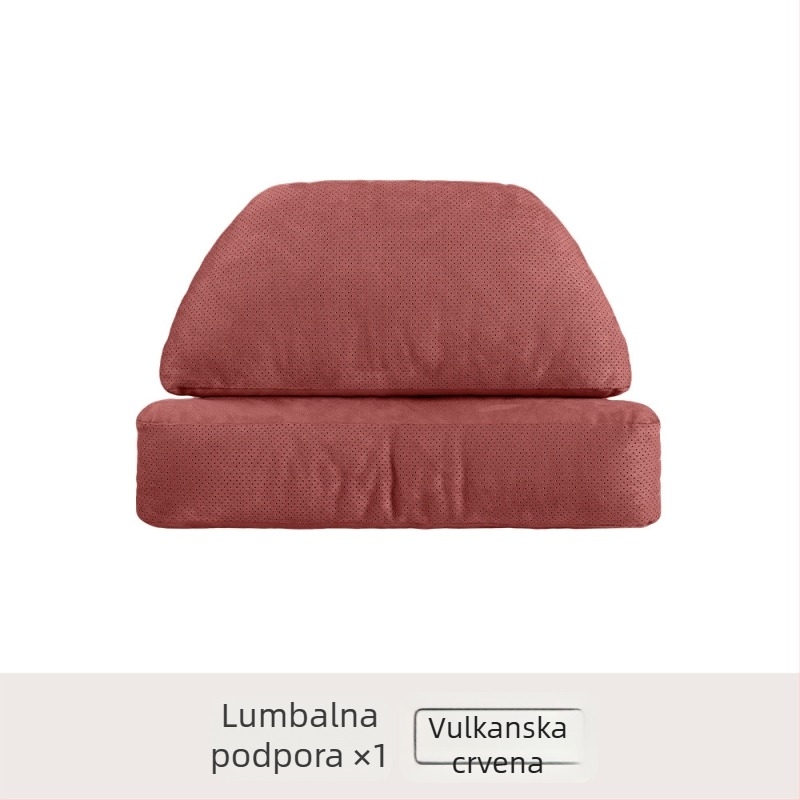 Automobilska jastučić za glavu s potporom lumbalnog dijela i zaštitom vrata – univerzalna prilagodba, vanjski materijal: deerskin, punilo: biocotton, za sve sezone, originalni stil