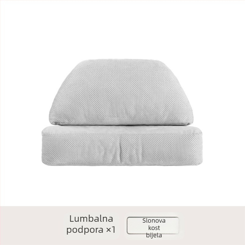 Automobilska jastučić za glavu s potporom lumbalnog dijela i zaštitom vrata – univerzalna prilagodba, vanjski materijal: deerskin, punilo: biocotton, za sve sezone, originalni stil