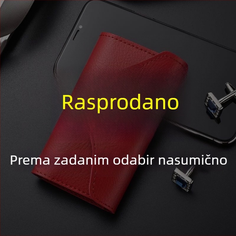 Muška futrola za ključeve od PU materijala s unutarnjom presvlakom od prave kože, kućno skladištenje