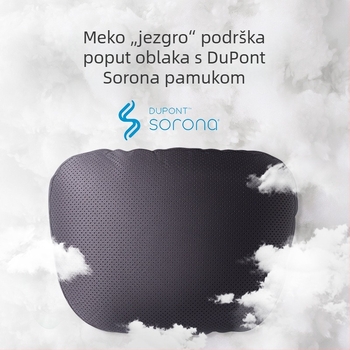 Automobilska jastučnica za glavu s Dupont bio-fleece punjenjem, navlaka od velura, geometrijski uzorak, lumbalna potpora, za sve sezone, jednostavan stil