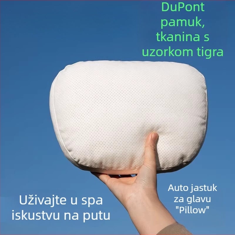 Automobilska jastučnica za glavu s Dupont bio-fleece punjenjem, navlaka od velura, geometrijski uzorak, lumbalna potpora, za sve sezone, jednostavan stil