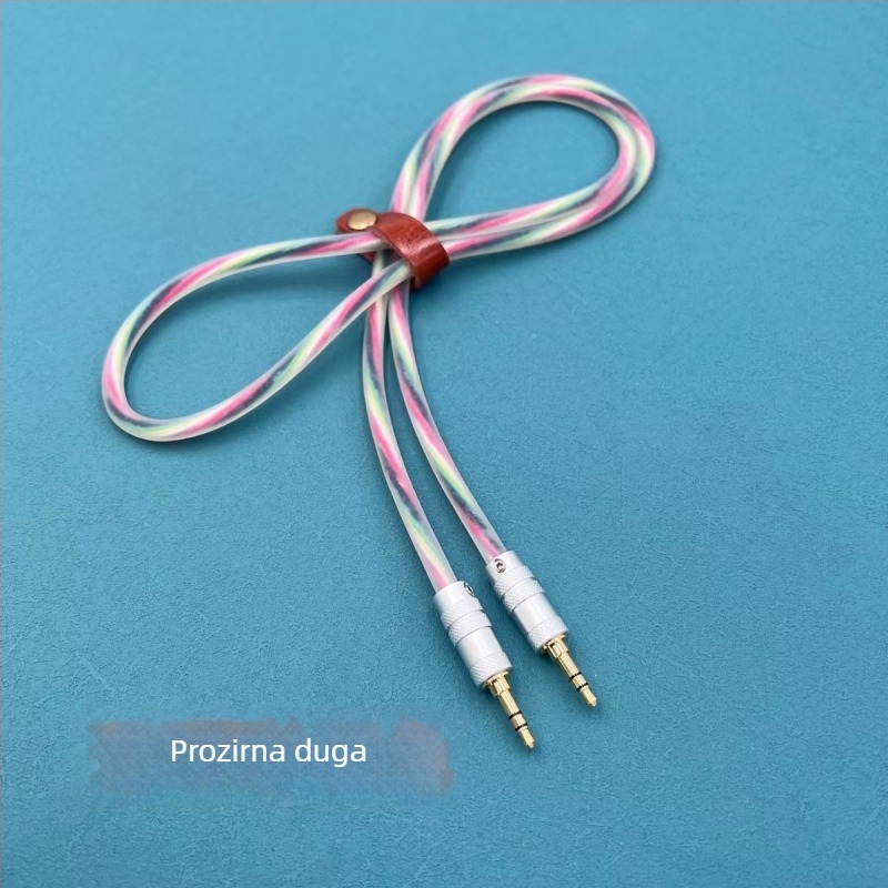 Kabel AUX 3,5 mm na 3,5 mm, muški, trožilni, silikon kabel za Apple auto audio adapter DIY