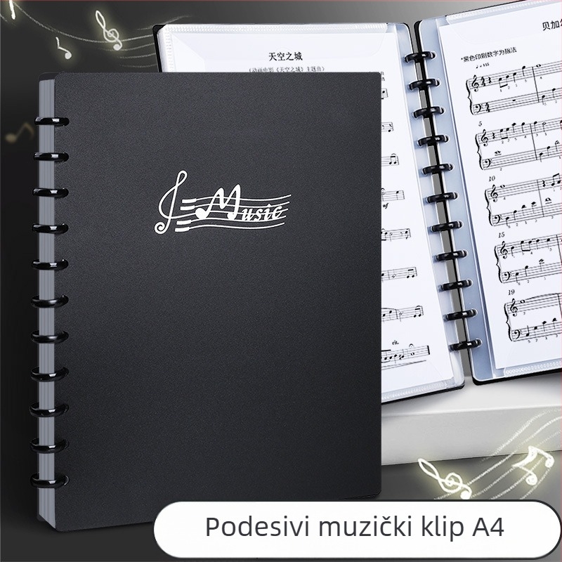 A4 mapa za note s kopčom oblika gljive, Lay-Flat dizajn, PP materijal, višestrani
