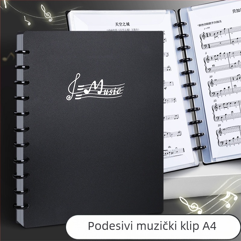 A4 mapa za note s kopčom oblika gljive, Lay-Flat dizajn, PP materijal, višestrani