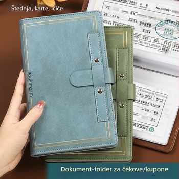 Organizator računa – meki kožni folder za račune, mogućnost prilagodbe logotipa