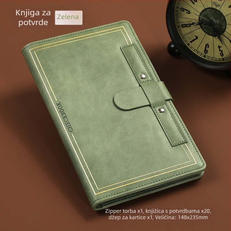 Organizator računa – meki kožni folder za račune, mogućnost prilagodbe logotipa