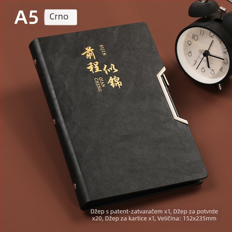 Organizator računa – meki kožni folder za račune, mogućnost prilagodbe logotipa