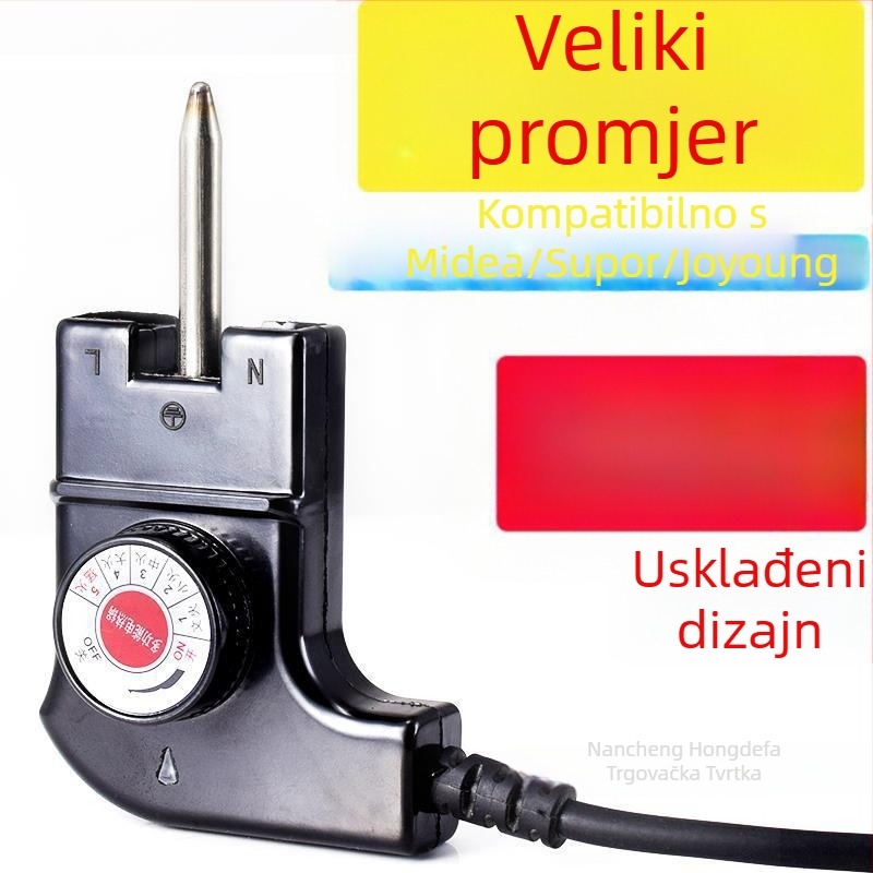 Korejskog stila višenamjenski električni lonac s napajanjem i trostrukim utikačem, kabel za regulaciju temperature za lonac i grill tavu
