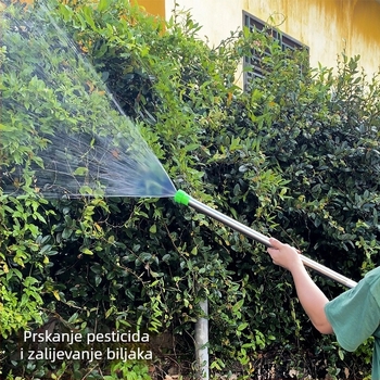 Vrtni vodeni pištolj: raspršivač pesticida, nehrđajući čelik i plast, povlačna funkcija prskanja, za kućno vrtlarenje i poljoprivredu