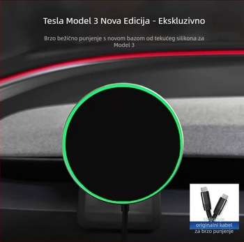 Držač za telefon za Tesla Model 3 i Model Y s električnim stezanjem, montiran na instrument ploču