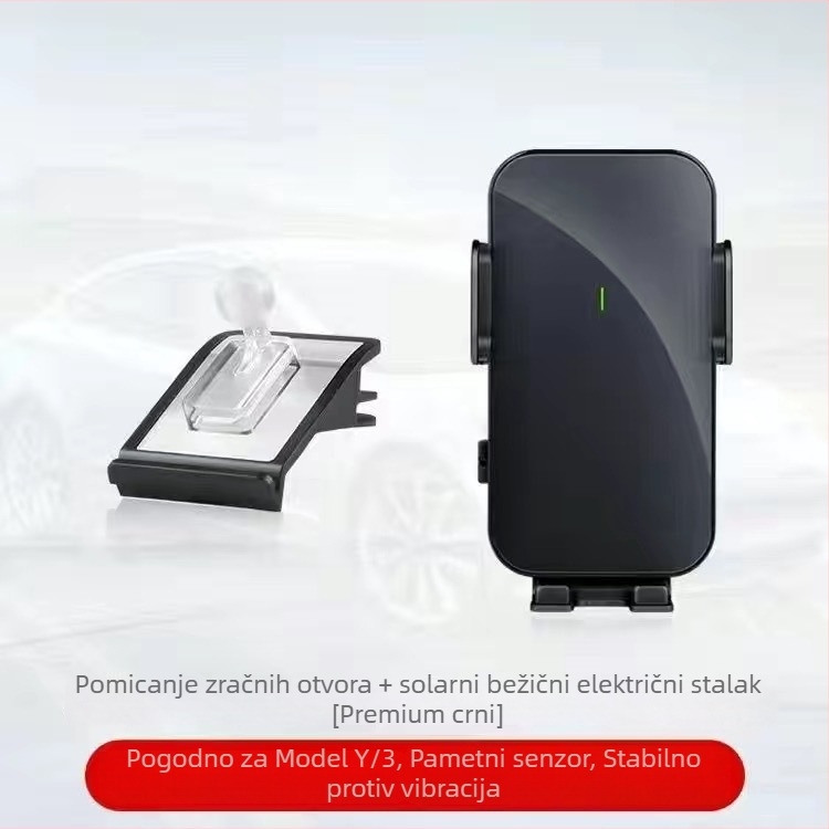 Držač za telefon za Tesla Model 3 i Model Y s električnim stezanjem, montiran na instrument ploču