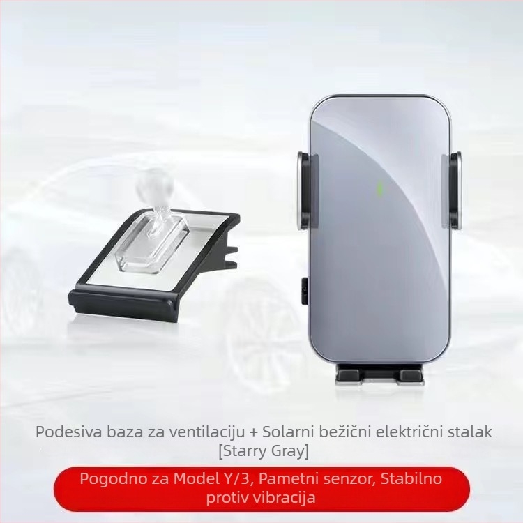 Držač za telefon za Tesla Model 3 i Model Y s električnim stezanjem, montiran na instrument ploču