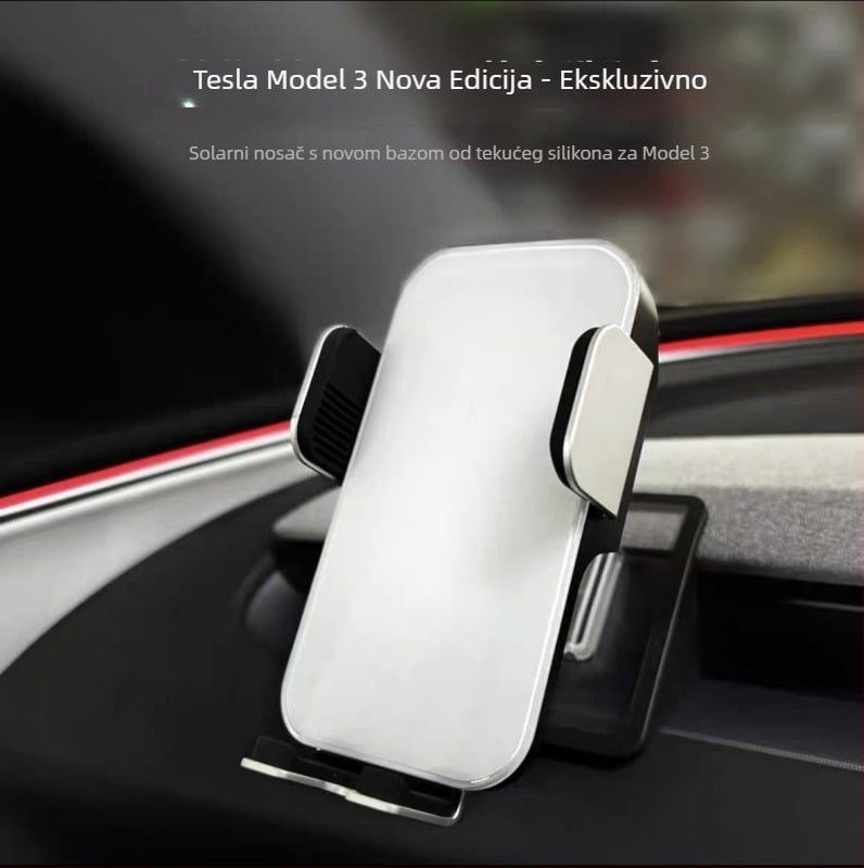 Držač za telefon za Tesla Model 3 i Model Y s električnim stezanjem, montiran na instrument ploču