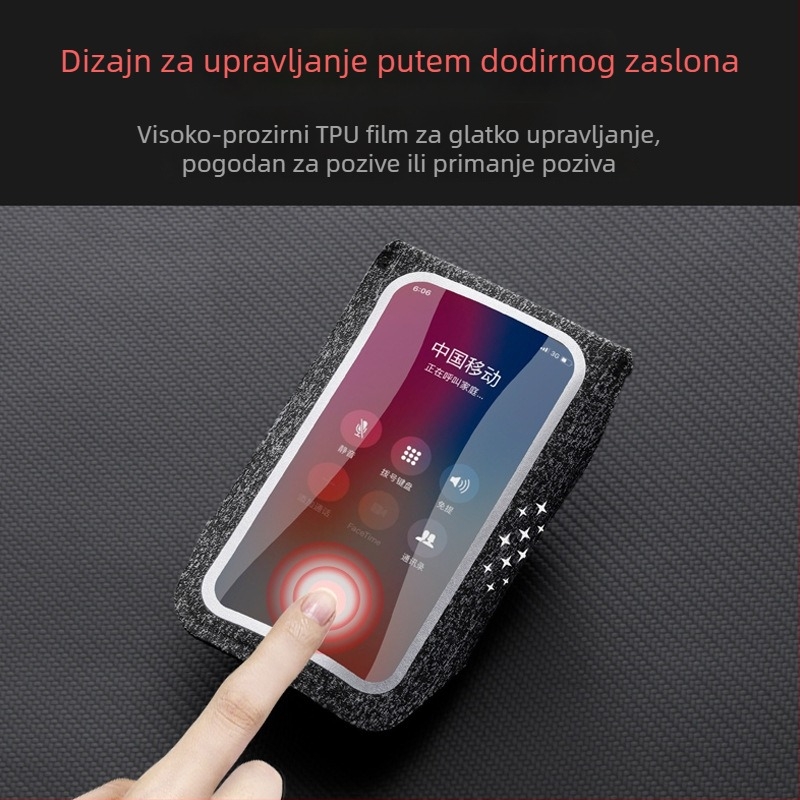 Torba za telefon na nadlakticu za trčanje s dodirnim zaslonom, unisex, vodootporna, ultralaka, materijal Nylon-Lycra