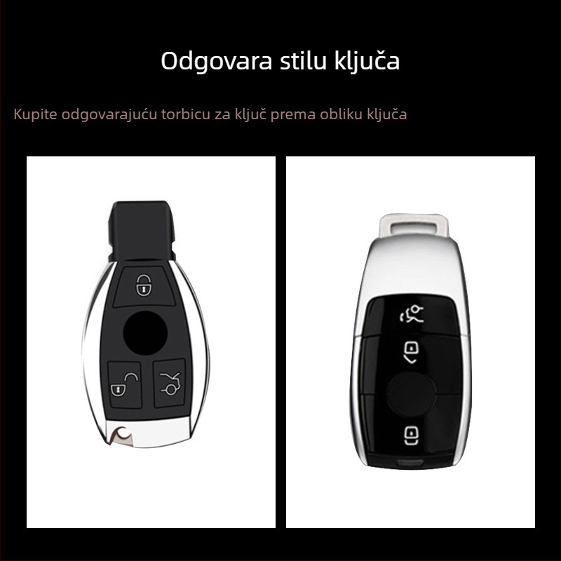 Kućište za ključeve Xinhao za Mercedes-Benz E-Class, semiš, jednostavan stil