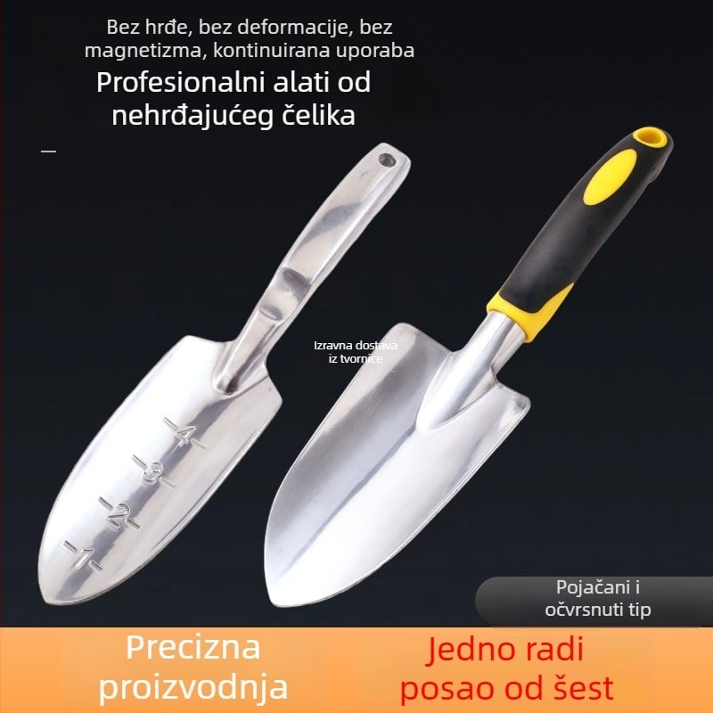Nehrđajući čelik – ojačana vrtna lopata za sadnju i plažu – trodijelni set