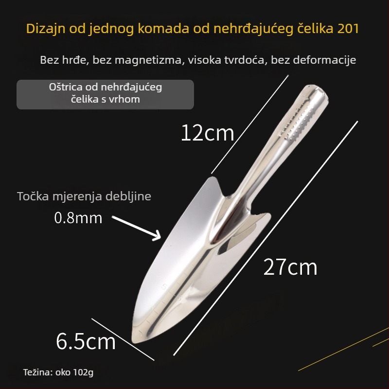 Nehrđajući čelik – ojačana vrtna lopata za sadnju i plažu – trodijelni set