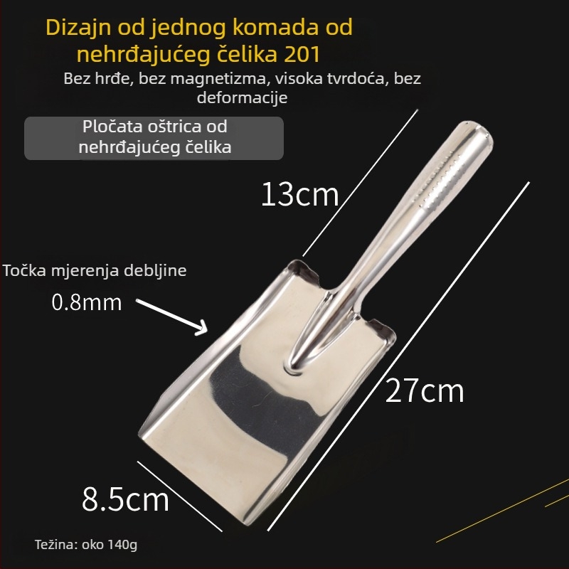 Nehrđajući čelik – ojačana vrtna lopata za sadnju i plažu – trodijelni set