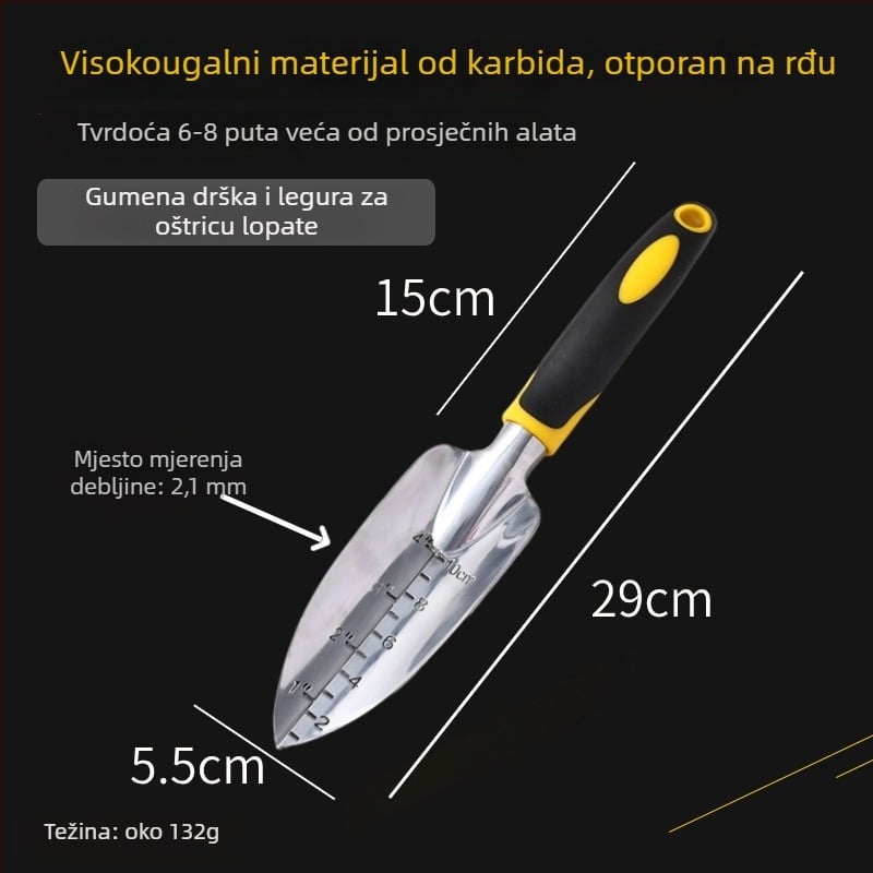 Nehrđajući čelik – ojačana vrtna lopata za sadnju i plažu – trodijelni set