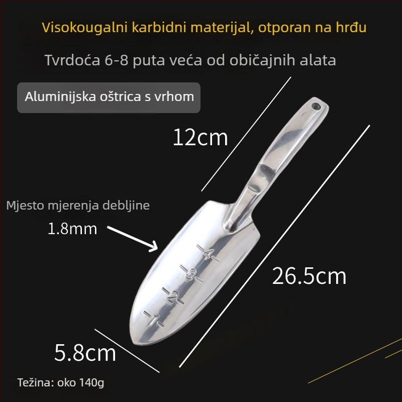 Nehrđajući čelik – ojačana vrtna lopata za sadnju i plažu – trodijelni set