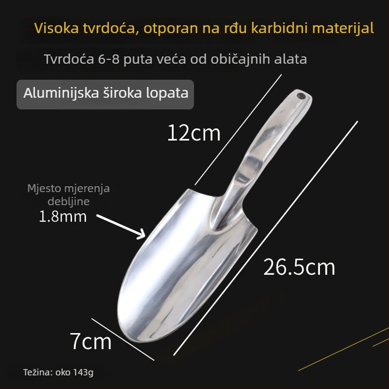 Nehrđajući čelik – ojačana vrtna lopata za sadnju i plažu – trodijelni set