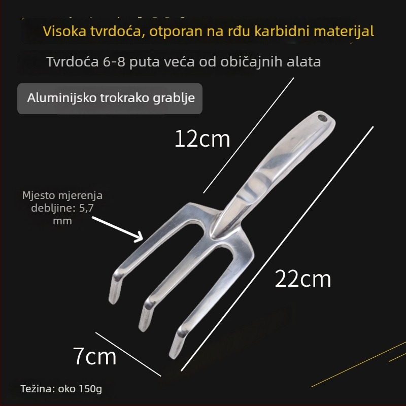 Nehrđajući čelik – ojačana vrtna lopata za sadnju i plažu – trodijelni set