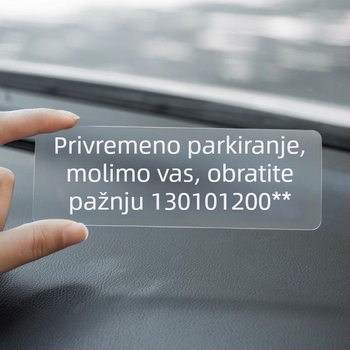 Privremena pločica s brojem telefona za staklo, naljepnica za prozor automobila, pomicanje bez tragova; Materijal: plastika; Tisak loga moguć; Bez prilagodbe; Kod proizvoda: 44137h274z 5360