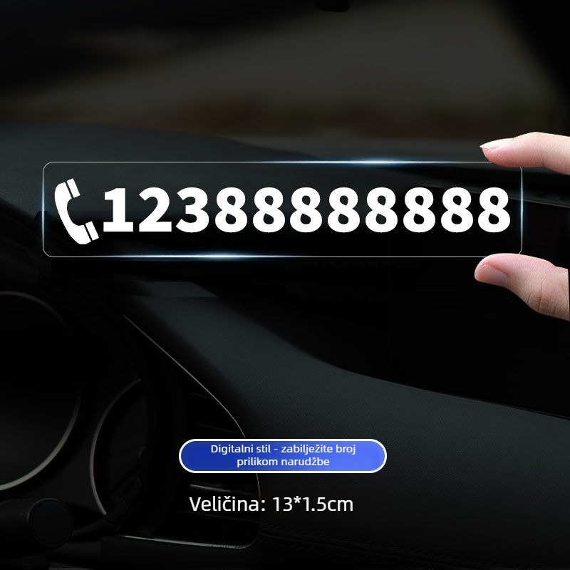 Privremena pločica s brojem telefona za staklo, naljepnica za prozor automobila, pomicanje bez tragova; Materijal: plastika; Tisak loga moguć; Bez prilagodbe; Kod proizvoda: 44137h274z 5360