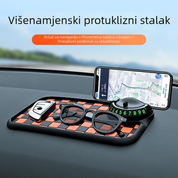 Baviss Višefunkcionalna protuklizna auto podloga s nosačem za telefon i privremenom parkirnom tablicom, PVC (Kod proizvoda: B-61)