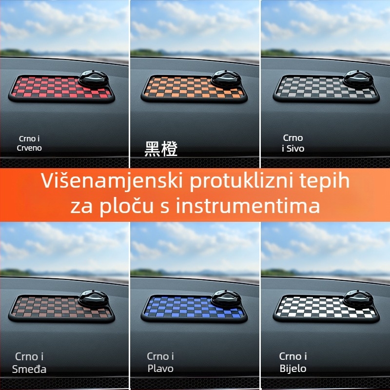 Baviss Višefunkcionalna protuklizna auto podloga s nosačem za telefon i privremenom parkirnom tablicom, PVC (Kod proizvoda: B-61)