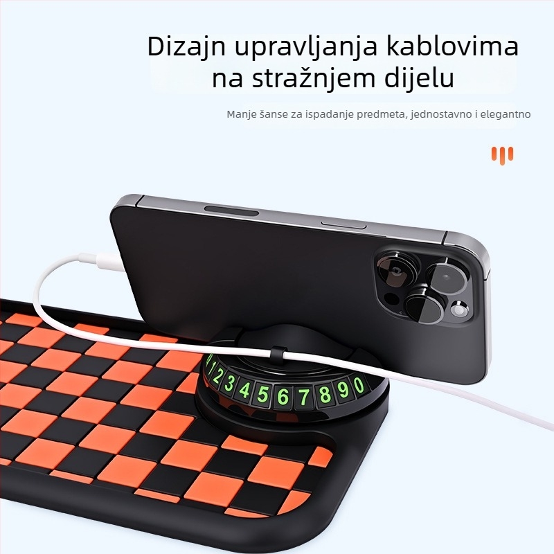 Baviss Višefunkcionalna protuklizna auto podloga s nosačem za telefon i privremenom parkirnom tablicom, PVC (Kod proizvoda: B-61)