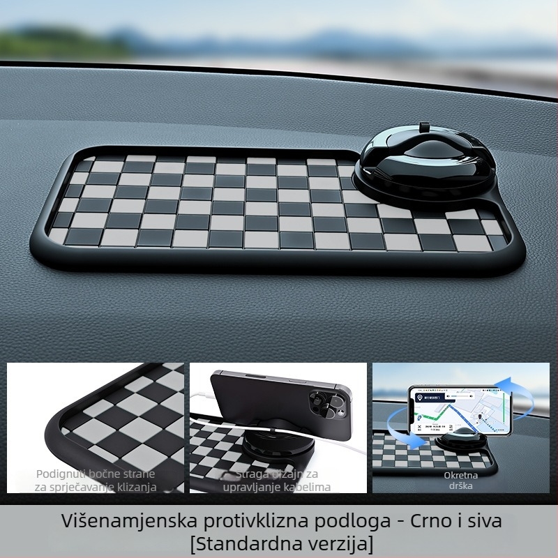 Baviss Višefunkcionalna protuklizna auto podloga s nosačem za telefon i privremenom parkirnom tablicom, PVC (Kod proizvoda: B-61)