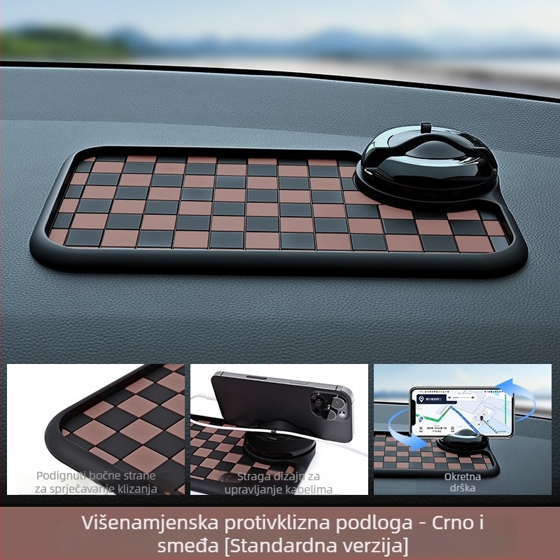 Baviss Višefunkcionalna protuklizna auto podloga s nosačem za telefon i privremenom parkirnom tablicom, PVC (Kod proizvoda: B-61)
