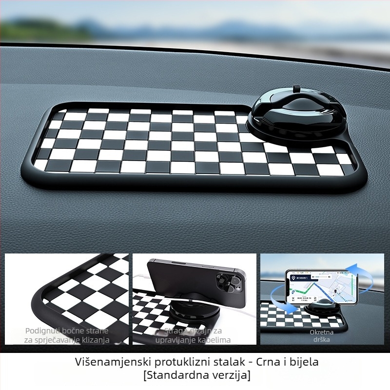 Baviss Višefunkcionalna protuklizna auto podloga s nosačem za telefon i privremenom parkirnom tablicom, PVC (Kod proizvoda: B-61)