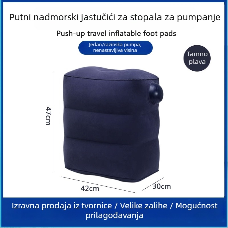 Bridgeon ZJM-AY030 Prijenosna napuhiva podporka za stopala s PVC filciranjem, debljina 0,45 mm, dimenzije 42×30×32 cm, težina 330–600 g