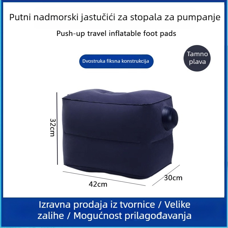 Bridgeon ZJM-AY030 Prijenosna napuhiva podporka za stopala s PVC filciranjem, debljina 0,45 mm, dimenzije 42×30×32 cm, težina 330–600 g
