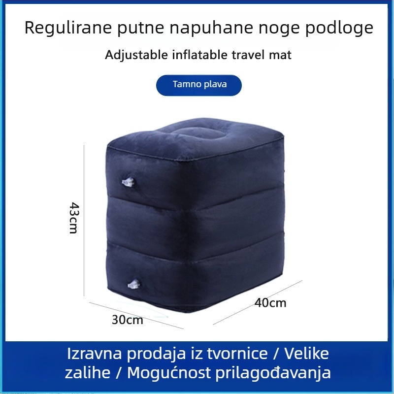 Bridgeon ZJM-AY030 Prijenosna napuhiva podporka za stopala s PVC filciranjem, debljina 0,45 mm, dimenzije 42×30×32 cm, težina 330–600 g