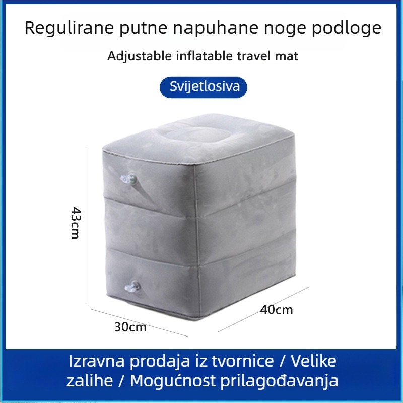 Bridgeon ZJM-AY030 Prijenosna napuhiva podporka za stopala s PVC filciranjem, debljina 0,45 mm, dimenzije 42×30×32 cm, težina 330–600 g
