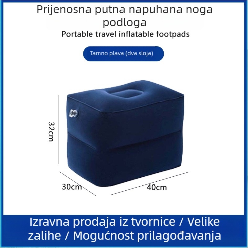Bridgeon ZJM-AY030 Prijenosna napuhiva podporka za stopala s PVC filciranjem, debljina 0,45 mm, dimenzije 42×30×32 cm, težina 330–600 g