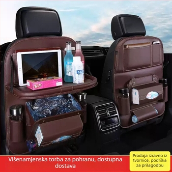 Kožni organizator za stražnje sjedalo – vodootporan, velik kapacitet, mogućnost tiskanja logotipa